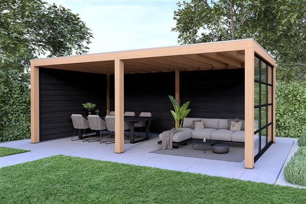 Grote foto overkapping base serie 3 douglas 600 x 400 cm tuin en terras tuinhuisjes en blokhutten