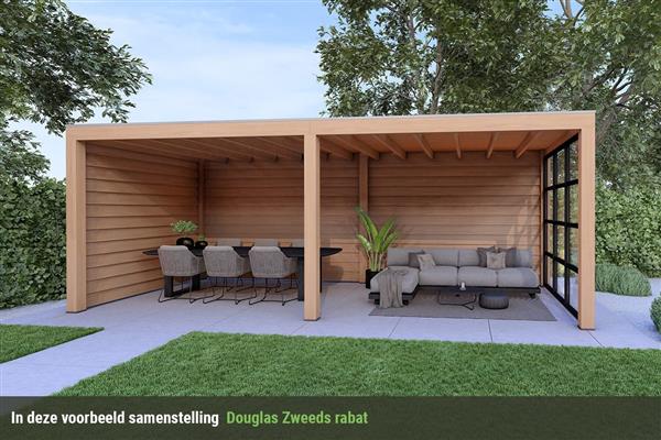 Grote foto overkapping base serie 3 douglas 600 x 400 cm tuin en terras tuinhuisjes en blokhutten