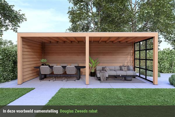 Grote foto overkapping base serie 3 douglas 600 x 400 cm tuin en terras tuinhuisjes en blokhutten