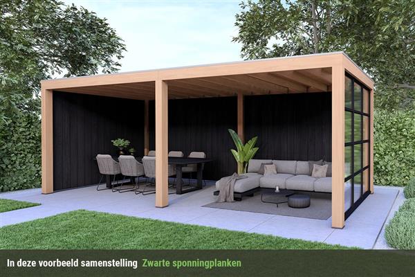 Grote foto overkapping base serie 3 douglas 600 x 400 cm tuin en terras tuinhuisjes en blokhutten