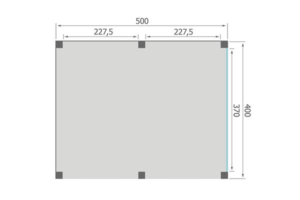 Grote foto overkapping base serie 3 douglas 500 x 400 cm tuin en terras tuinhuisjes en blokhutten
