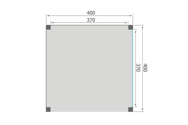 Grote foto overkapping base serie 3 douglas 400 x 400 cm tuin en terras tuinhuisjes en blokhutten