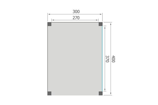 Grote foto overkapping base serie 3 douglas 300 x 400 cm tuin en terras tuinhuisjes en blokhutten