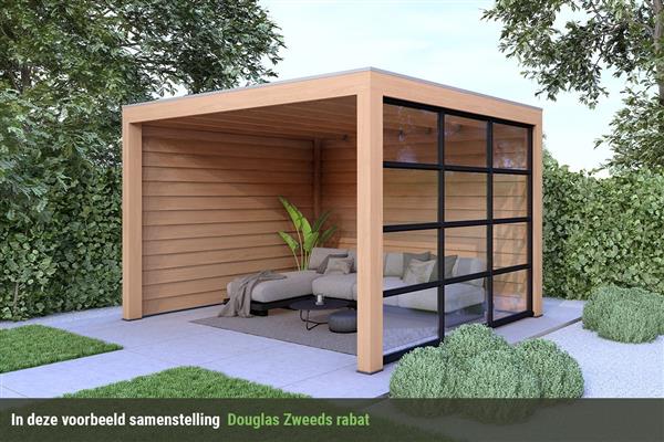 Grote foto overkapping base serie 3 douglas 400 x 300 cm tuin en terras tuinhuisjes en blokhutten