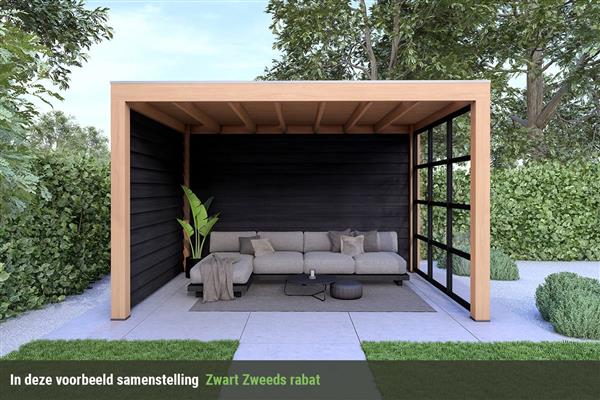 Grote foto overkapping base serie 3 douglas 400 x 300 cm tuin en terras tuinhuisjes en blokhutten