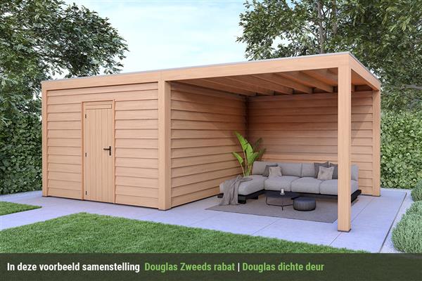 Grote foto overkapping base serie 4 douglas 800 x 400 cm tuin en terras tuinhuisjes en blokhutten