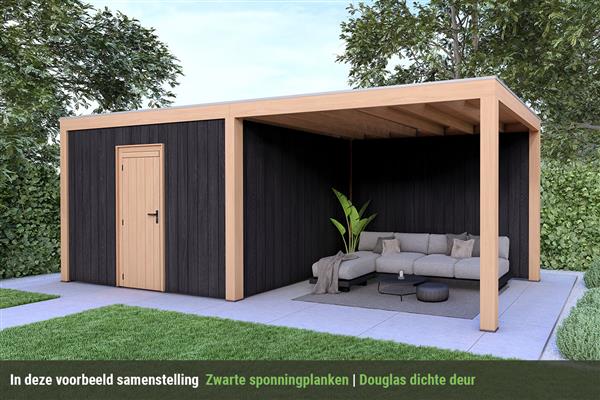 Grote foto overkapping base serie 4 douglas 800 x 400 cm tuin en terras tuinhuisjes en blokhutten