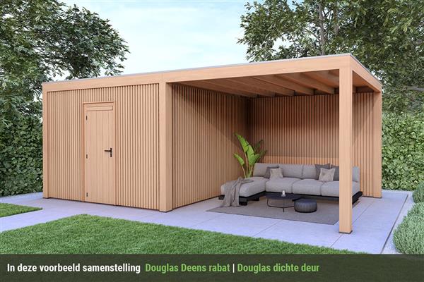 Grote foto overkapping base serie 4 douglas 800 x 400 cm tuin en terras tuinhuisjes en blokhutten