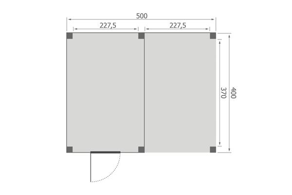 Grote foto overkapping base serie 4 douglas 500 x 400 cm tuin en terras tuinhuisjes en blokhutten