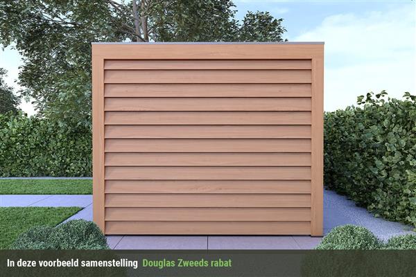 Grote foto overkapping base serie 4 douglas 400 x 400 cm tuin en terras tuinhuisjes en blokhutten