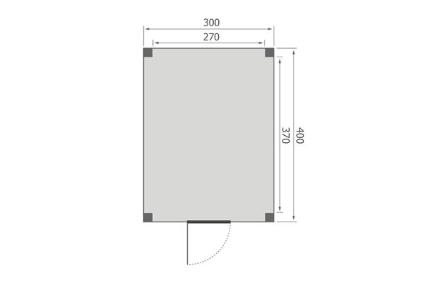 Grote foto overkapping base serie 4 douglas 300 x 400 cm tuin en terras tuinhuisjes en blokhutten