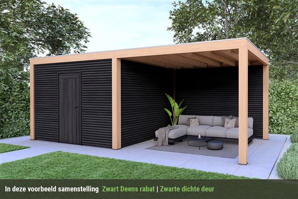 Grote foto overkapping base serie 4 douglas 600 x 300 cm tuin en terras tuinhuisjes en blokhutten