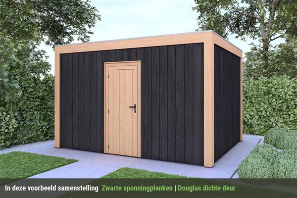 Grote foto overkapping base serie 4 douglas 300 x 300 cm tuin en terras tuinhuisjes en blokhutten