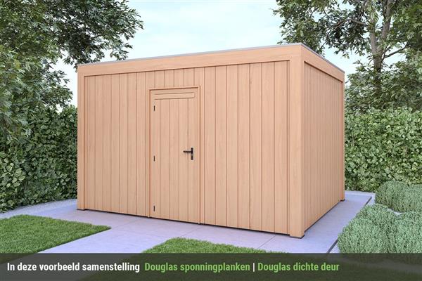 Grote foto overkapping base serie 4 douglas 300 x 300 cm tuin en terras tuinhuisjes en blokhutten
