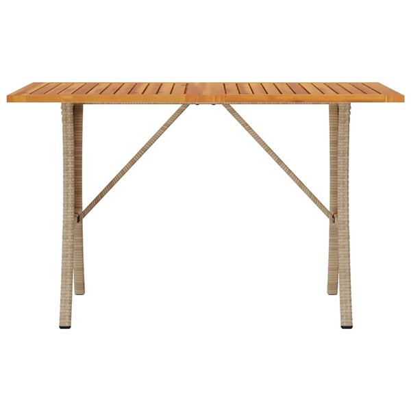 Grote foto vidaxl tuinbank 3 zits met kussens tafel poly rattan beige tuin en terras tuinmeubelen