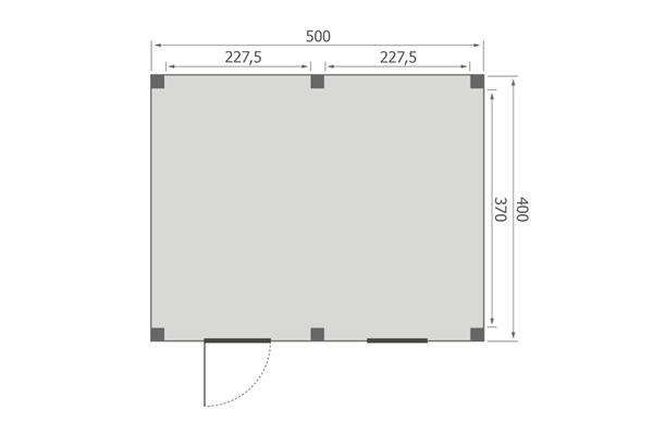 Grote foto overkapping base serie 5 douglas 500 x 400 cm tuin en terras tuinhuisjes en blokhutten