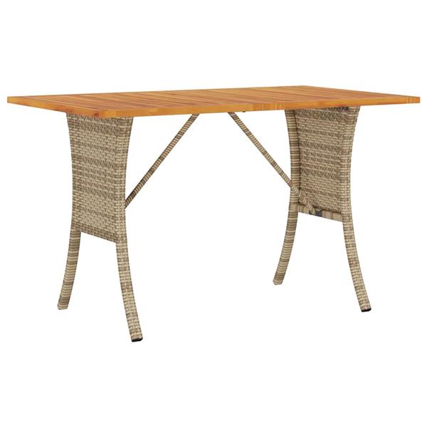 Grote foto vidaxl tuinbank 3 zits met kussens tafel poly rattan beige tuin en terras tuinmeubelen