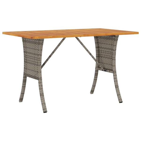 Grote foto vidaxl tuinbank 3 zits met kussens tafel poly rattan grijs tuin en terras tuinmeubelen