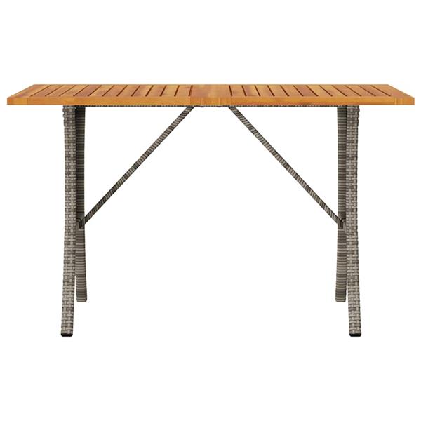 Grote foto vidaxl tuinbank 3 zits met kussens tafel poly rattan grijs tuin en terras tuinmeubelen