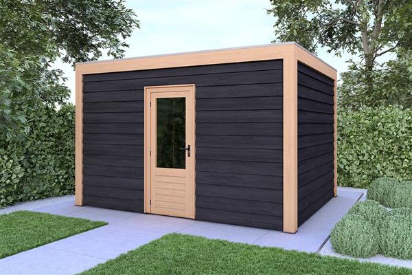 Grote foto overkapping base serie 5 douglas 400 x 400 cm tuin en terras tuinhuisjes en blokhutten