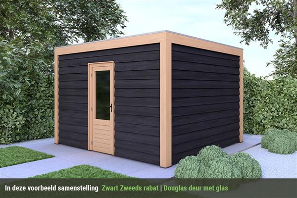 Grote foto overkapping base serie 5 douglas 400 x 400 cm tuin en terras tuinhuisjes en blokhutten