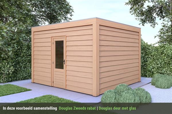 Grote foto overkapping base serie 5 douglas 400 x 400 cm tuin en terras tuinhuisjes en blokhutten