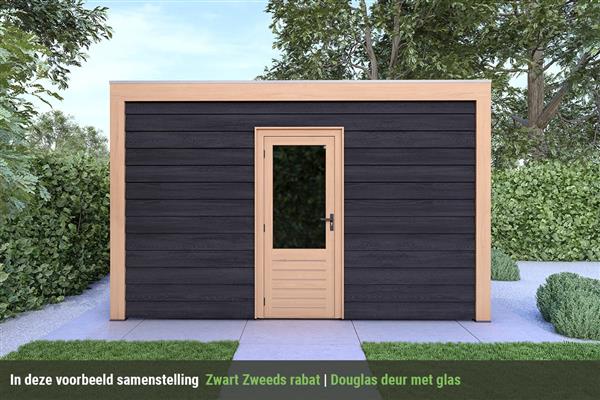 Grote foto overkapping base serie 5 douglas 400 x 400 cm tuin en terras tuinhuisjes en blokhutten