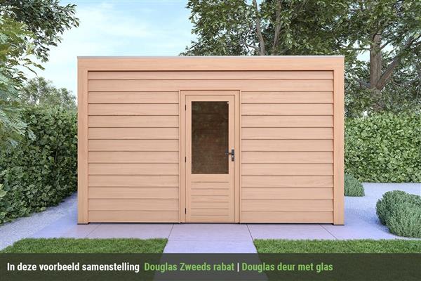 Grote foto overkapping base serie 5 douglas 400 x 400 cm tuin en terras tuinhuisjes en blokhutten