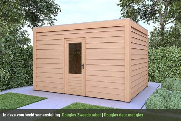 Grote foto overkapping base serie 5 douglas 400 x 400 cm tuin en terras tuinhuisjes en blokhutten