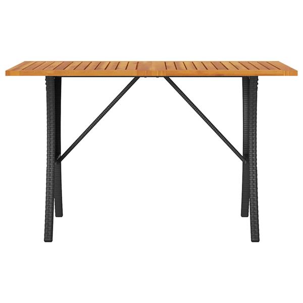 Grote foto vidaxl tuinbank 3 zits met kussens tafel poly rattan zwart tuin en terras tuinmeubelen
