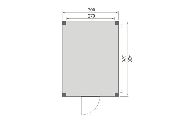 Grote foto overkapping base serie 5 douglas 300 x 400 cm tuin en terras tuinhuisjes en blokhutten