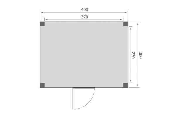 Grote foto overkapping base serie 5 douglas 400 x 300 cm tuin en terras tuinhuisjes en blokhutten