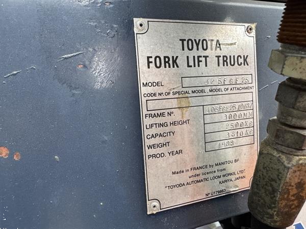 Grote foto toyota 42 5fgf 25 heftruck triplo 470 freelift sideshift lpg agrarisch heftrucks