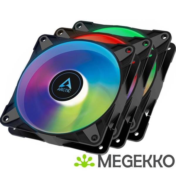 Grote foto arctic p12 pwm pst a rgb 0db 3 pack computers en software overige computers en software