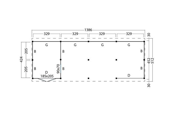 Grote foto kapschuur billund xxl type 11 tuin en terras tuinhuisjes en blokhutten