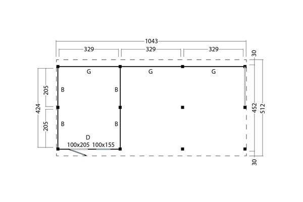 Grote foto kapschuur billund xxl type 8 tuin en terras tuinhuisjes en blokhutten