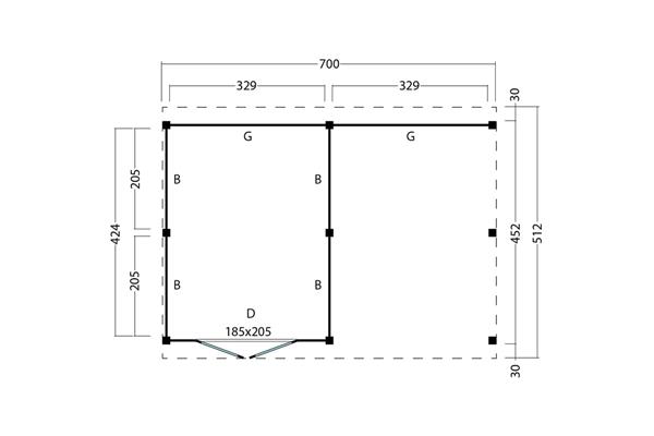 Grote foto kapschuur billund xxl type 3 tuin en terras tuinhuisjes en blokhutten