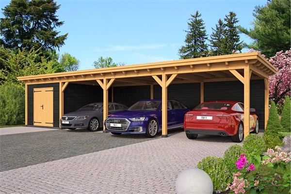 Grote foto overkapping plat dak odense xxl type 10 tuin en terras tuinhuisjes en blokhutten