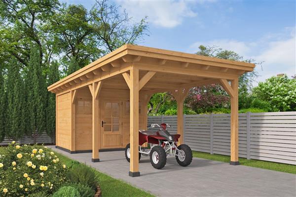 Grote foto overkapping plat dak odense xxl type 8 tuin en terras tuinhuisjes en blokhutten
