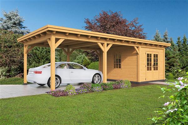 Grote foto overkapping plat dak odense xxl type 7 tuin en terras tuinhuisjes en blokhutten