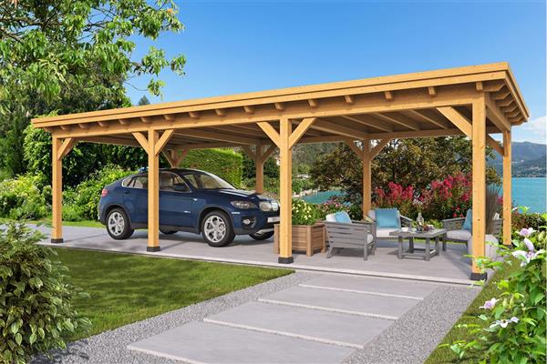 Grote foto overkapping plat dak odense xl type 5 tuin en terras tuinhuisjes en blokhutten