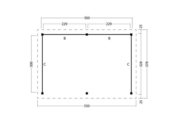 Grote foto overkapping plat dak odense xl type 4 tuin en terras tuinhuisjes en blokhutten