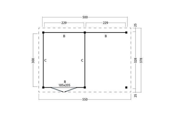 Grote foto overkapping plat dak odense xl type 3 tuin en terras tuinhuisjes en blokhutten