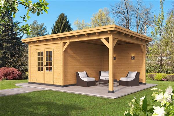 Grote foto overkapping plat dak odense xl type 3 tuin en terras tuinhuisjes en blokhutten