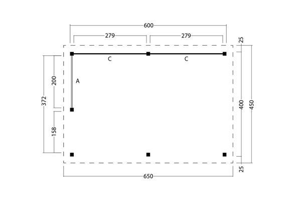 Grote foto overkapping plat dak odense xxl type 2 tuin en terras tuinhuisjes en blokhutten