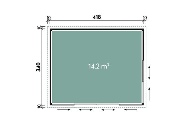 Grote foto tuinhuis mura 4234 tuin en terras tuinhuisjes en blokhutten