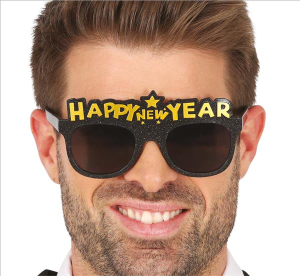 Grote foto happy new year bril zwart goud verzamelen overige verzamelingen