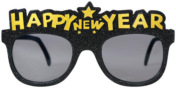 Grote foto happy new year bril zwart goud verzamelen overige verzamelingen