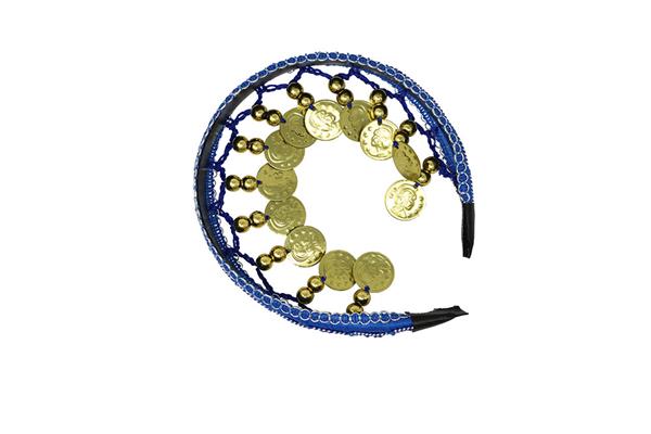 Grote foto blauwe hoofdband gouden munten verzamelen overige verzamelingen