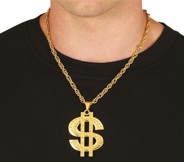 Grote foto gouden ketting dollar verzamelen overige verzamelingen